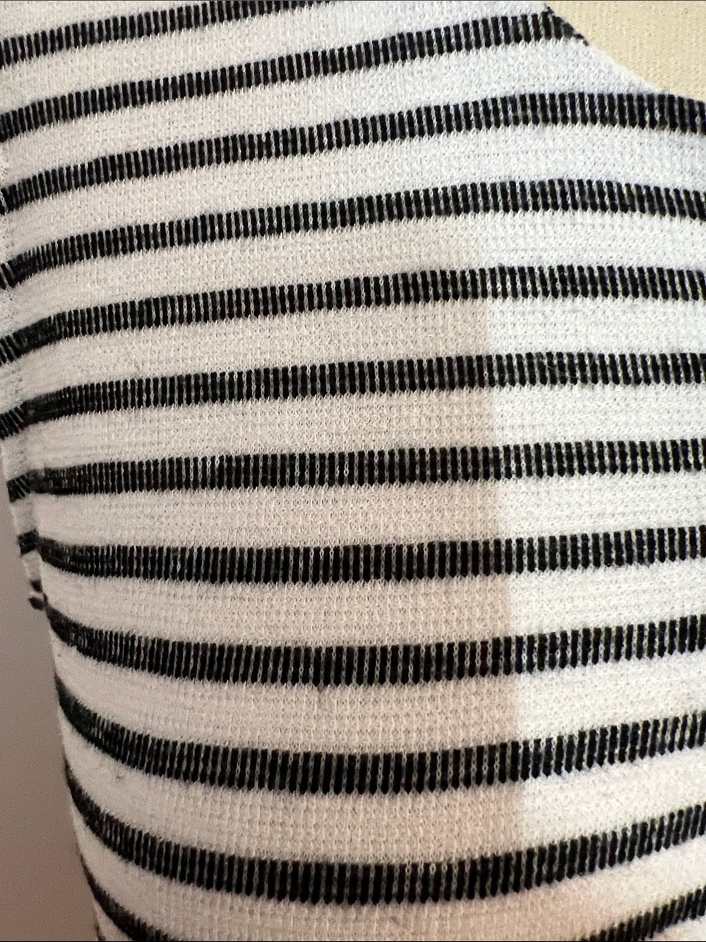 Christopher & Banks Black & White Striped Sleeveless Tunic High Low Hem Top - Picture 8 of 13